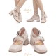 Iris Corolla Tulips Chunky Heel Shoes(Reservation/5 Colours/Full Payment Without Shipping)